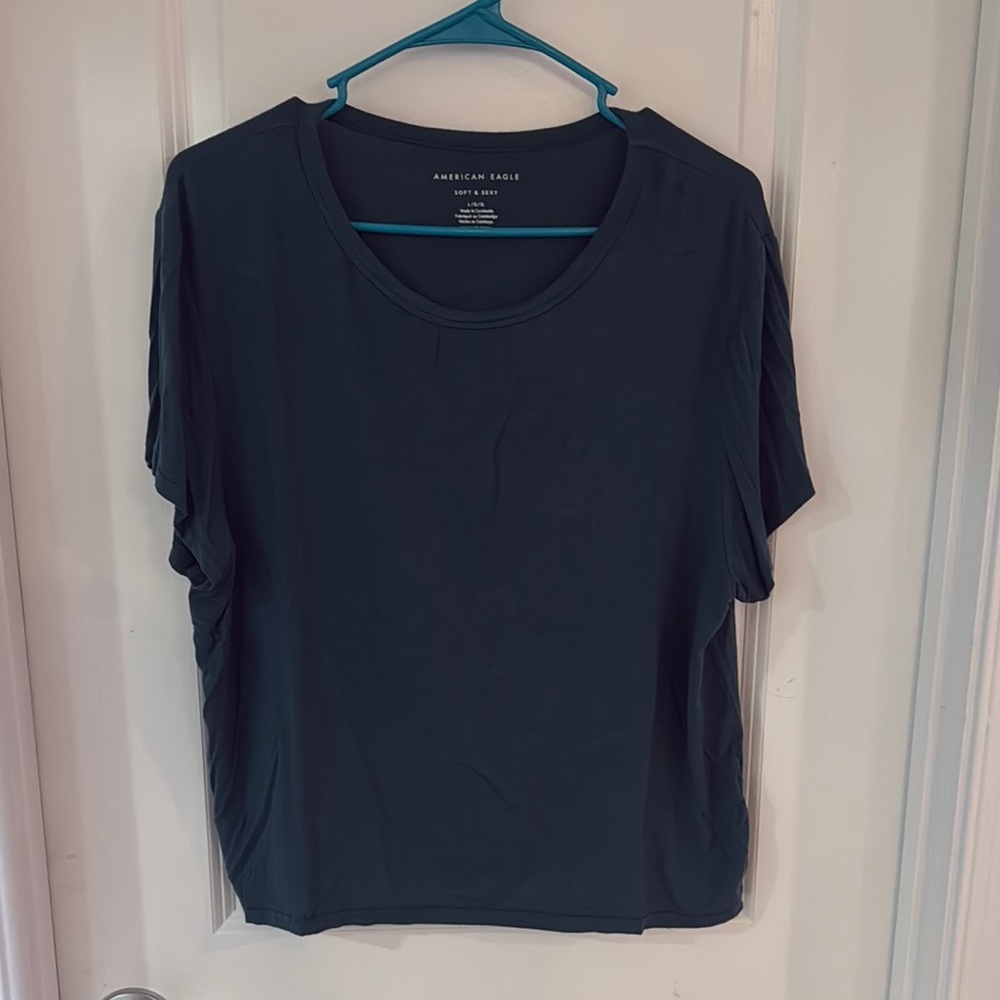 American Eagle Outfitters Women's Teal Top
